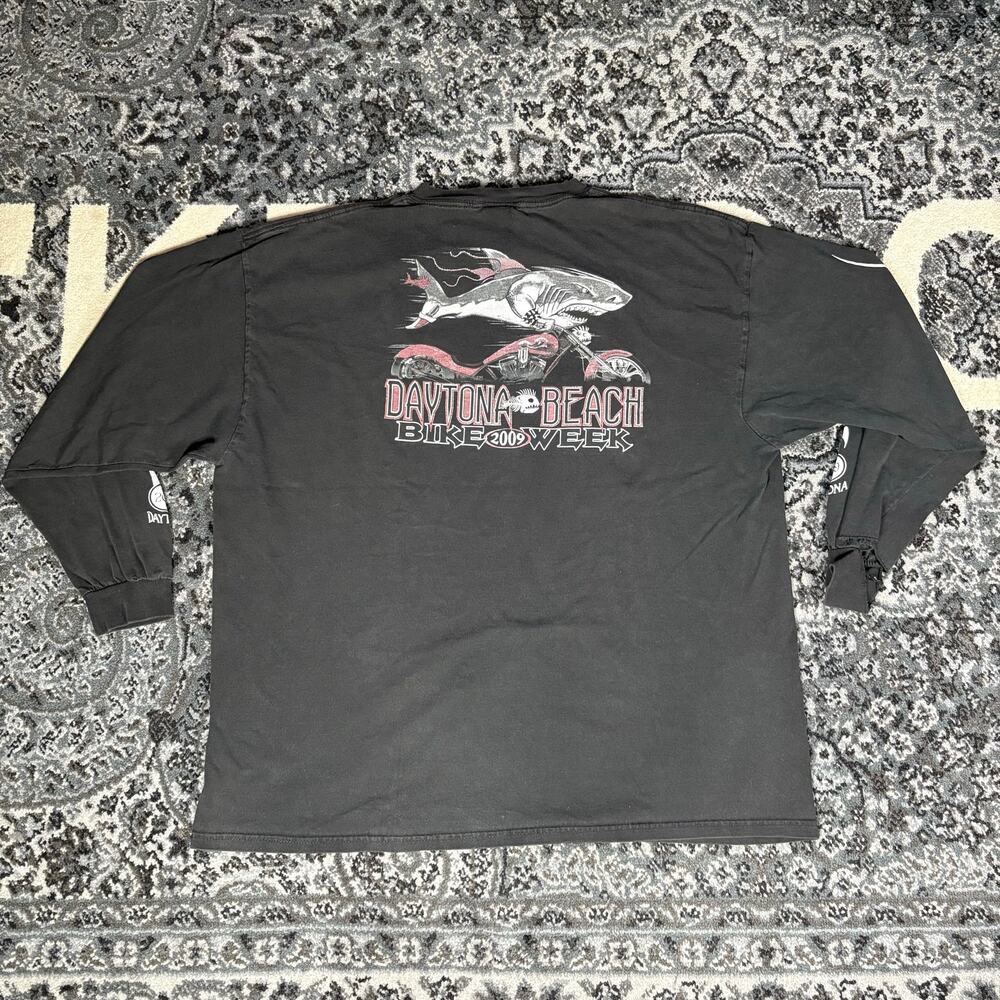 Winners Circle Daytona Beach Bike Week 2009 Black Long Sleeve Shirt Men’s Sz 2XL